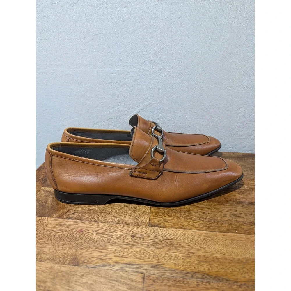 Magnanni Tazon Metal Bit‎ Loafer, Cognac Leather, Men's 10.5 M, MSRP $395